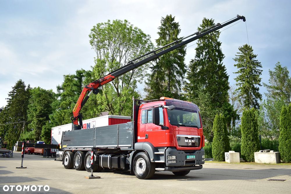 MAN TGS 35.480 Tridem 8x4 /Skrzynia 7.20m./ Palfinger PK 34002 SH/ Wciągarka/ 8 Segmentów/ 22m. / 5 i 6 Funcja/ Rotator/ Pilot/  Manual/ Euro 5/ Autokran/ Ladekran/ Kran/ HDS/ Seilwinde / Sprowadzony ! - 13