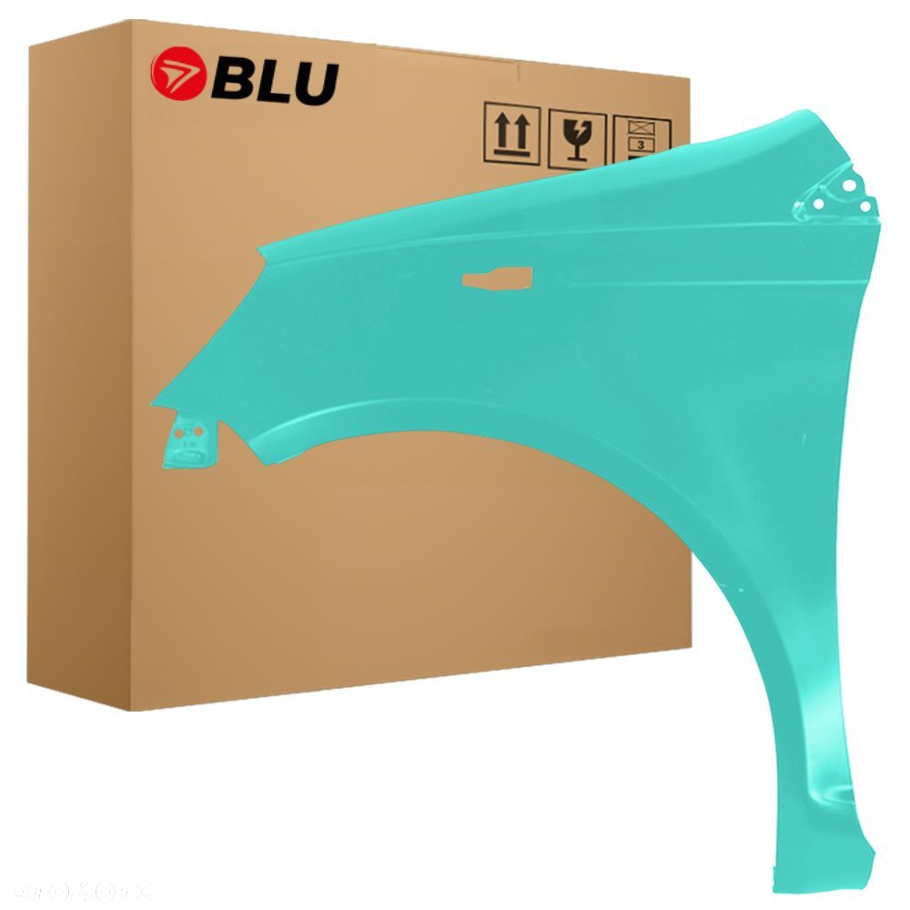 BLU Błotnik TOYOTA YARIS I 1 10XP 764 lewy zielona 1999-2006 przód LightAquaMetallic - 1