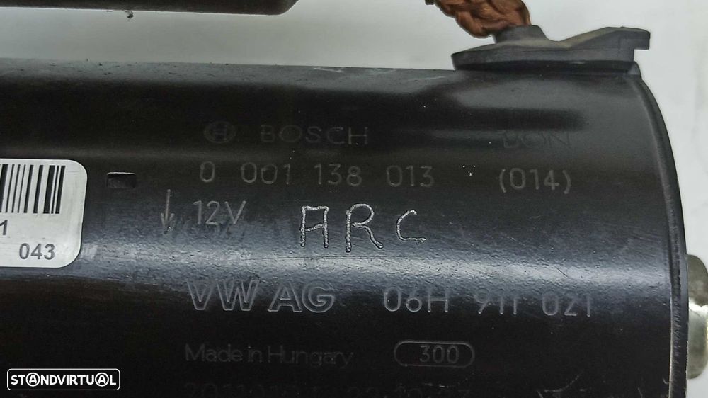 MOTOR DE ARRANQUE AUDI A5 SPORTBACK (8T) 2.0 TFSI (132KW) - 6