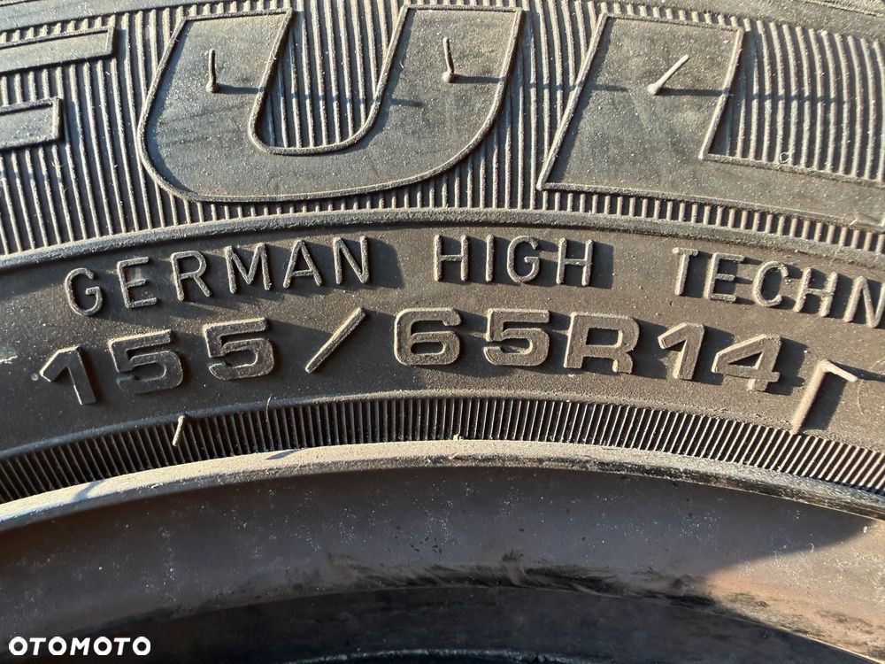 2szt Felgi koła stalowe opony zimowe 4x100 4,5Jx14 ET39 155/65R14 - 10