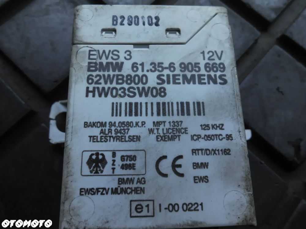 MODUŁ IMMO IMMOBILAIZERA STEROWNIK EWS 3 6905668 BMW E46 E39 WTYCZKA INSTALACJA POSIADAM 2 SZT - 4