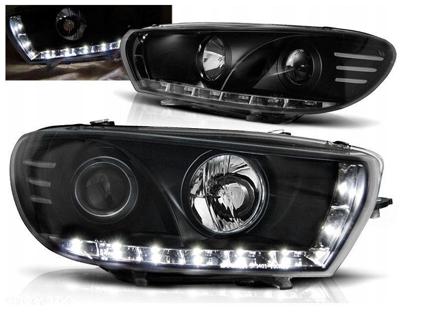 Reflektory Lampy kpl Led Black Tuning Soczewka VW Scirocco 3 III 1k8 08-14 - 3