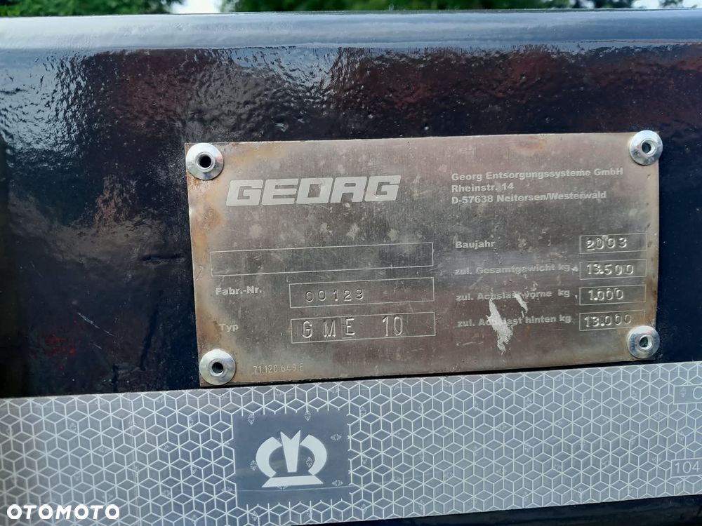 MAN TGM 18.340 / EURO 6 / MEILLER AK 12LT PILOT / bramowiec MULDA / KONTENER PRZYCZEPKA PRZYCZEPA DO BRAMOWCA GEORG - 8