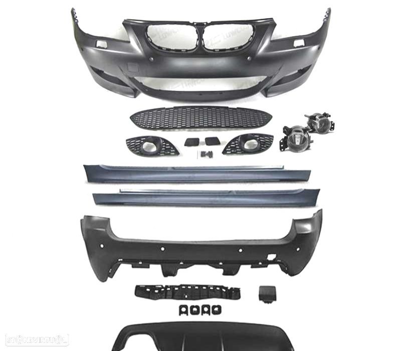 KIT CARROÇARIA BMW E61 TOURING 03-07 LOOK M5 PDC SRA + NEVOEIROS - 3