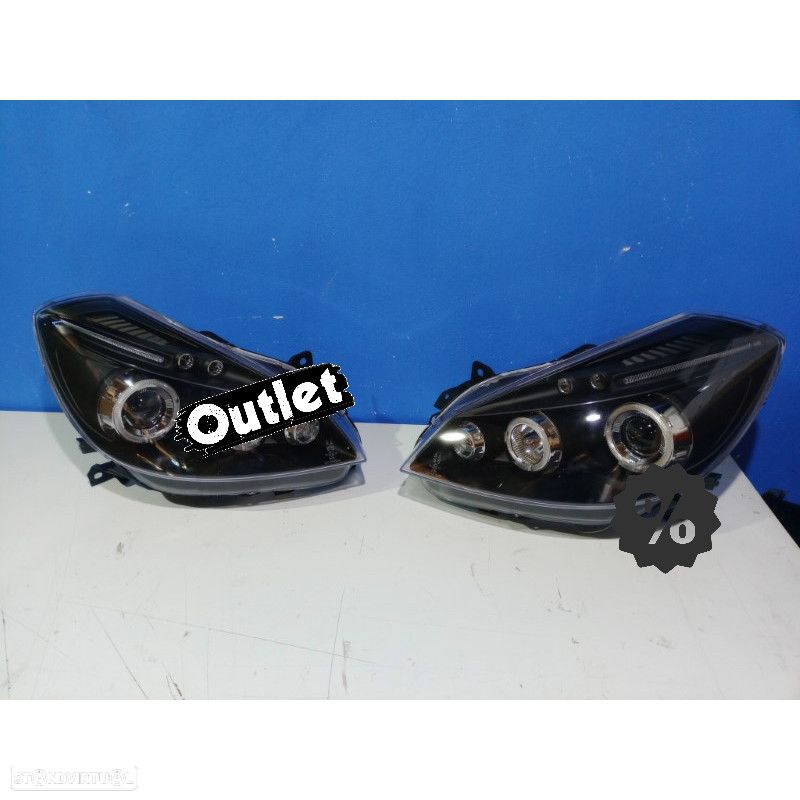 R147755C1 FARÓIS ANGEL + LED RENAULT CLIO 3 05-09 FUNDO PRETO - 7