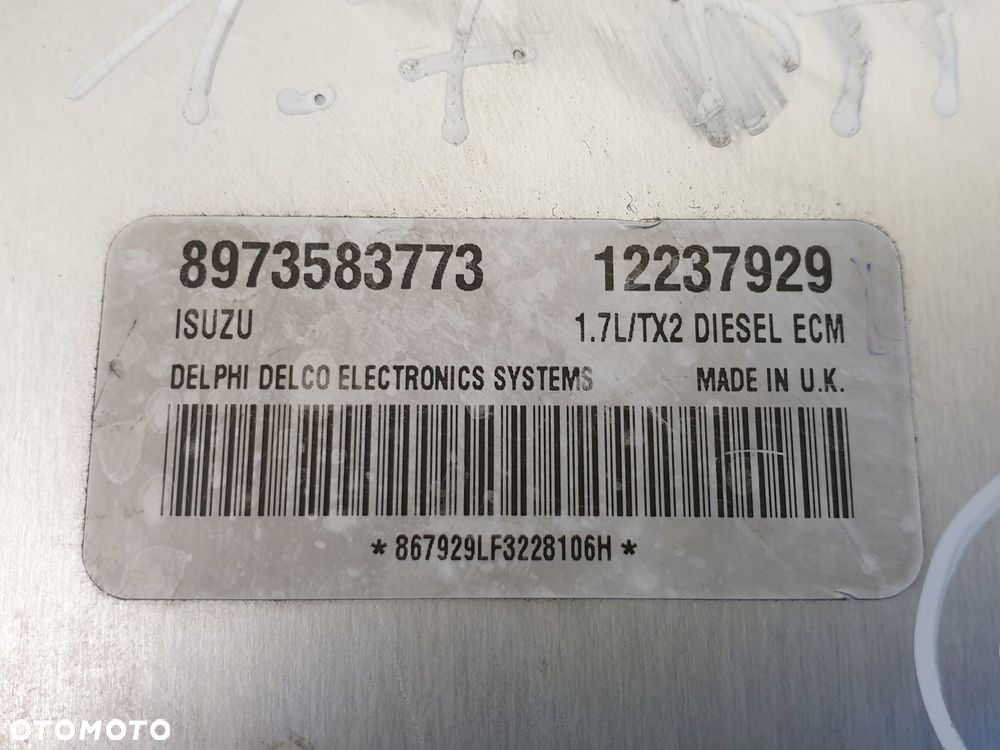 KOMPUTER Opel Astra II G 1.7 DTI 8973583773 12237929 STEROWNIK SILNIKA - 10