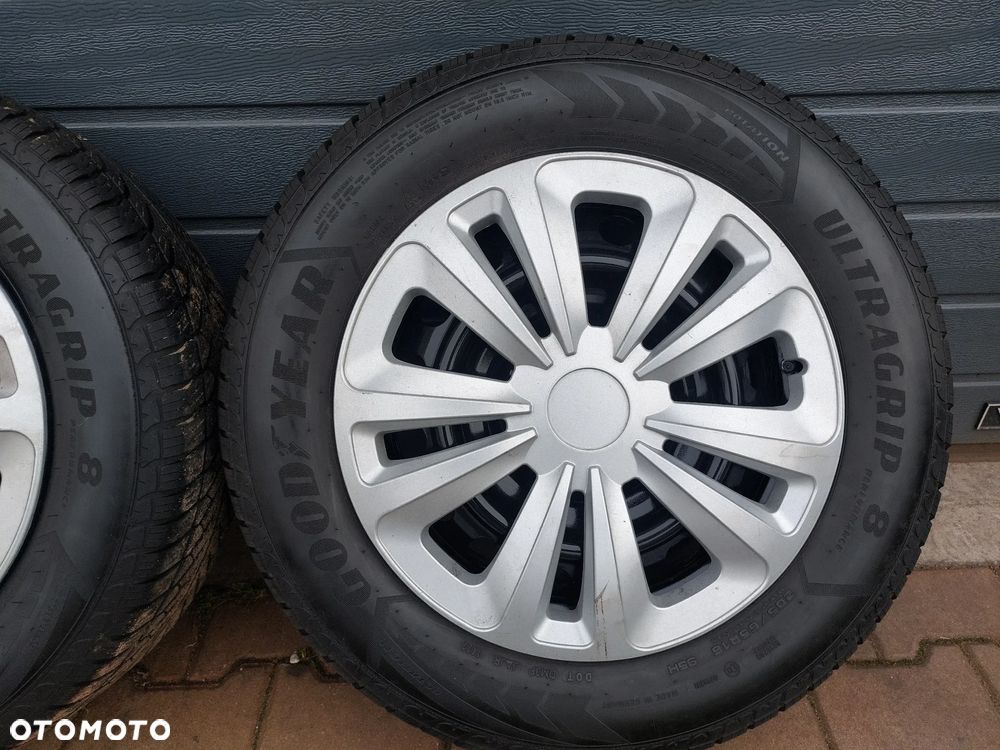 TOYOTA AURIS COROLLA FELGI STALOWE R16 6.5J ET45 5X114.3 OPONY ZIMOWE 205/65 R16 GOODYEAR ULTRAGRIP 8 DOT22 KOŁPAKI - 24