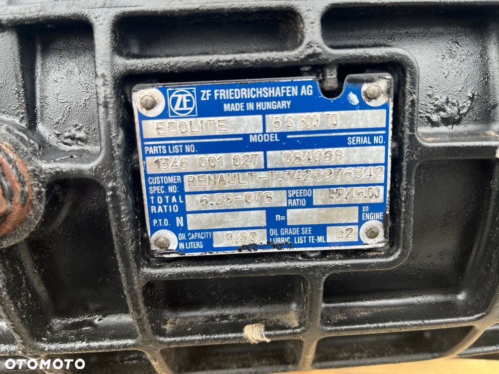 SKRZYNIA BIEGÓW 6S 800 T0 6S800T0 RENAULT MIDLUM MAN TGL DAF 2844NETTO - 10