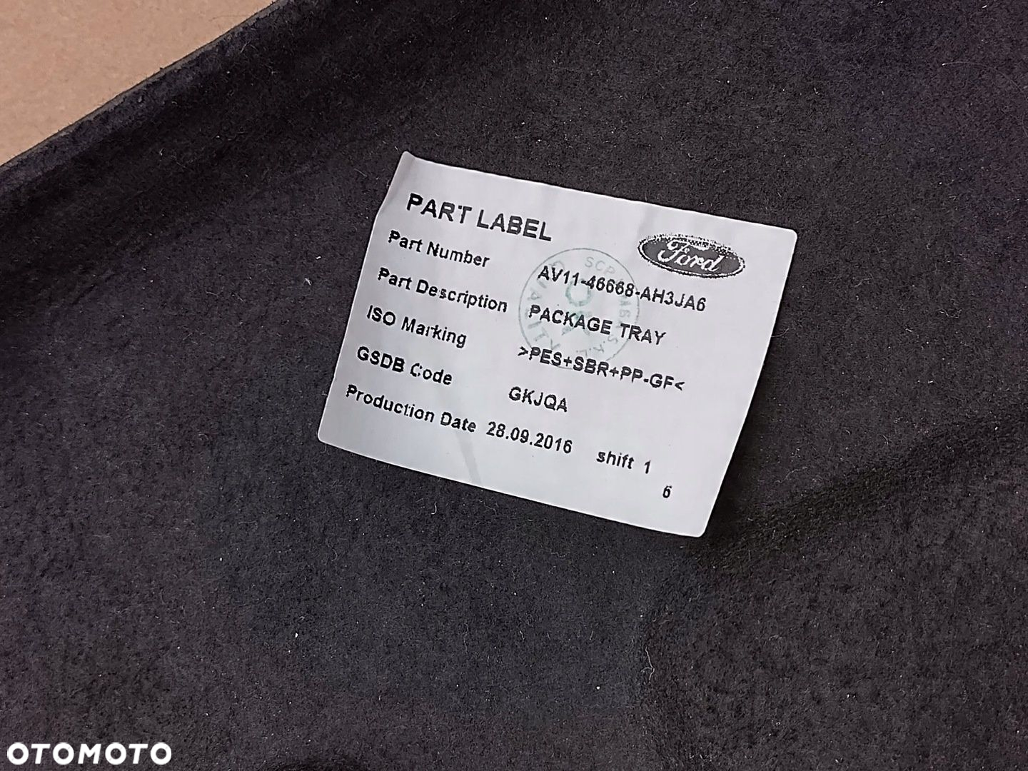 FORD B-MAX 12-17 PÓŁKA TYLNA BAGAŻNIKA AV11-46668-AH - 9