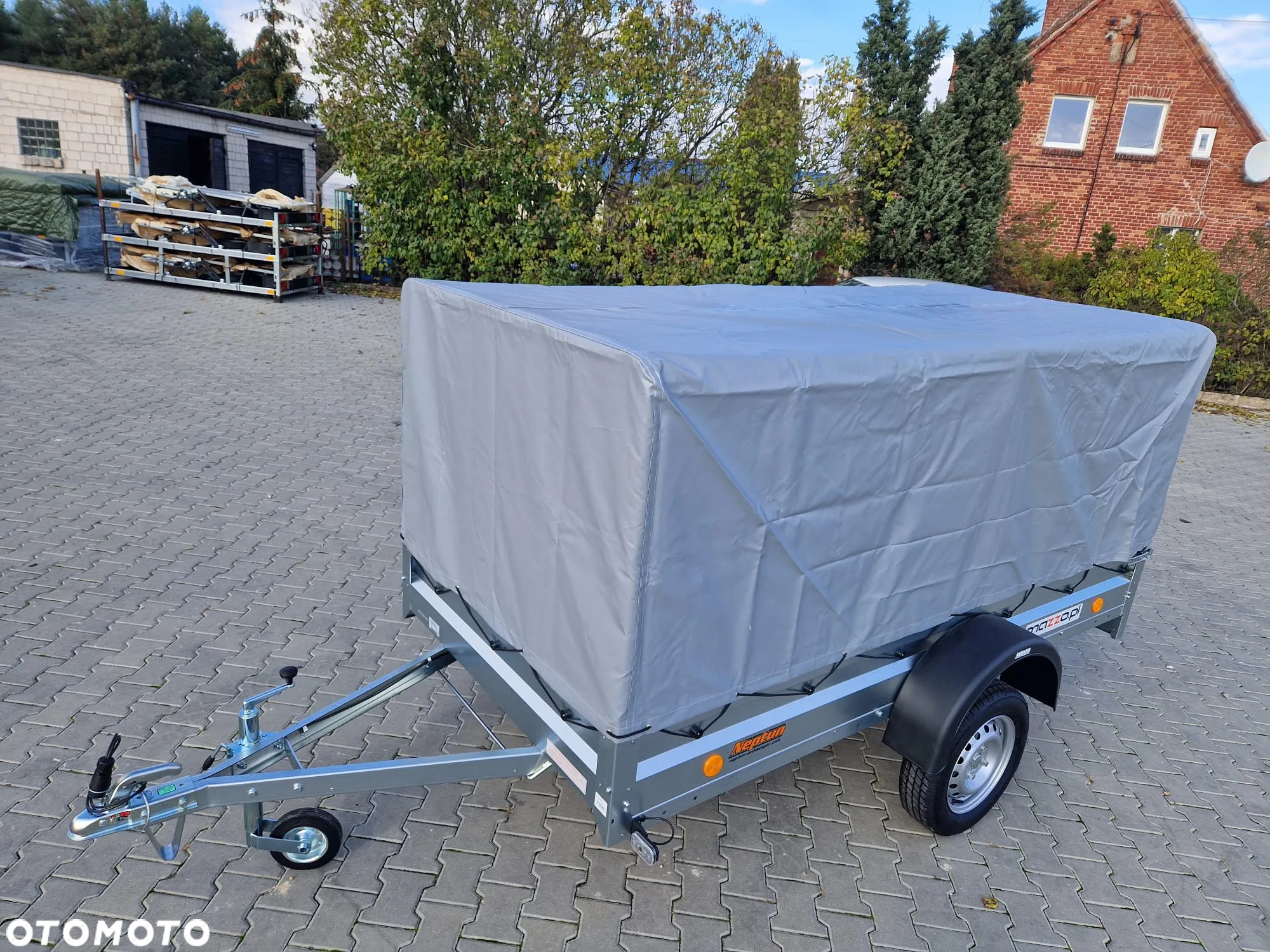 Neptun Neptun DOSTAWA Przyczepka 263x129x110cm N7-263 ptw PROMOCJA! Lekka przyczepa jednoosiowa ze stelażem i plandeką GN114 - 14