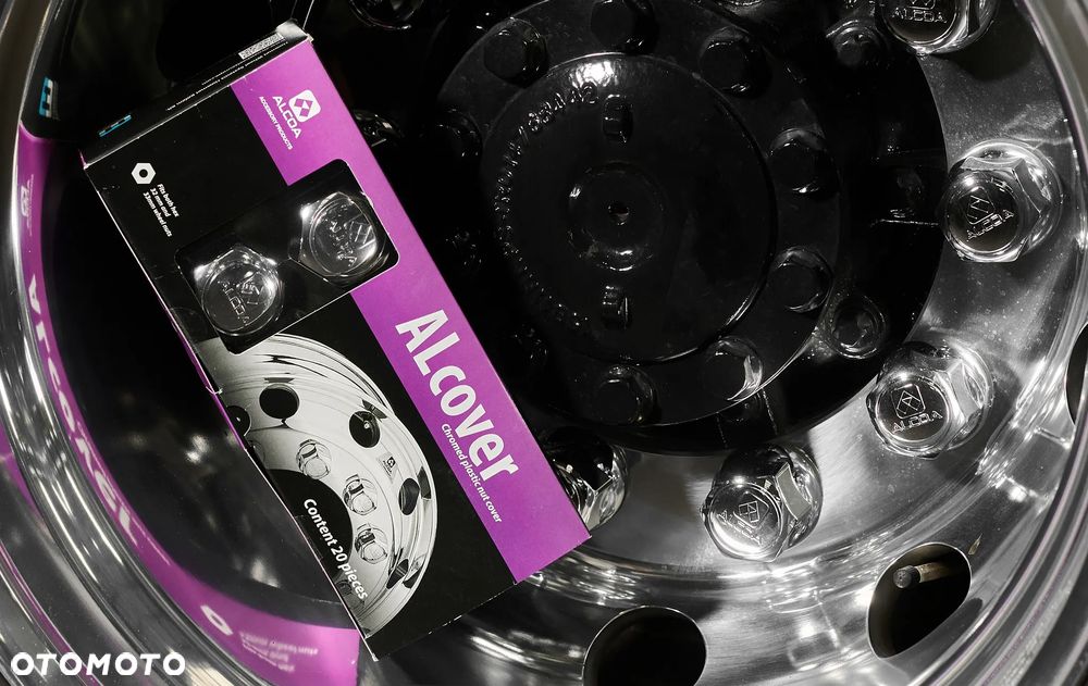 Kapselki ochronno-ozdobne z nierdzewnej stali na nakrętki koła z logo ALCOA - 25