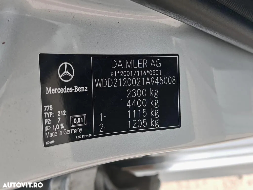 Mercedes-Benz E 220 BlueTEC BlueEFFICIENCY 7G-TRONIC Edition Avantgarde - 34