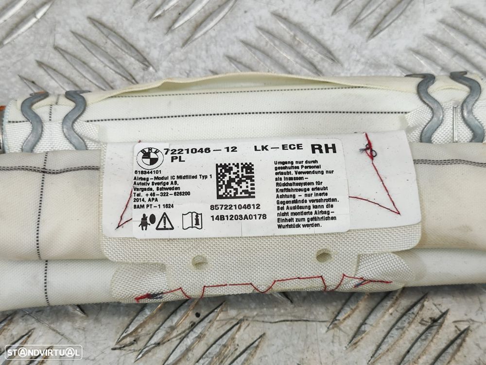 Conjunto Cortinas Laterais Airbag Esquerda Direita BMW 7221046 7221045 - 8