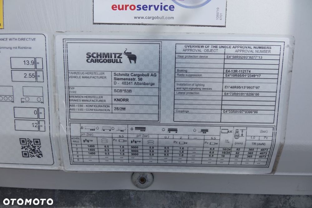 Schmitz Cargobull IZOTERMA / STANDARD / RAMA OCYNK / OSIE SCHMITZ / ROLETA / 2 OSIE PODNOSZONE / WINDA ZAŁADUNKOWA - 32
