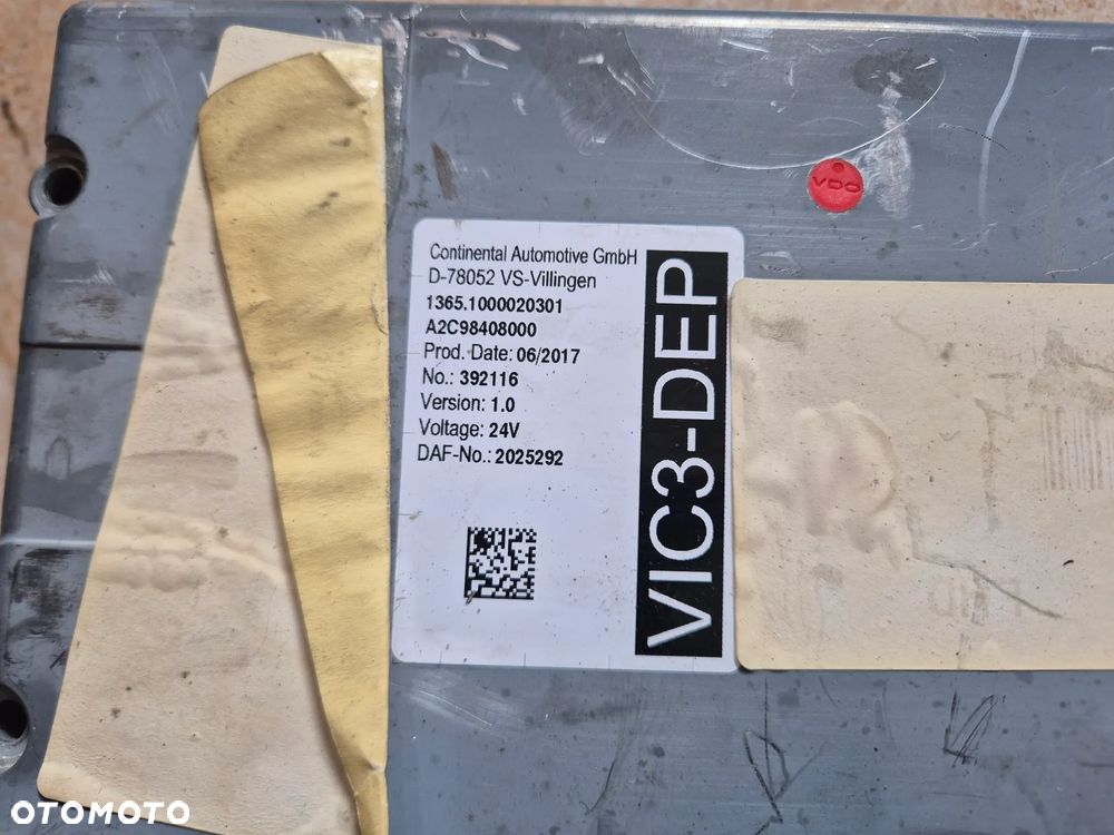 KOMPUTER SILNIKA VIC STACYJKA PAKIET STARTOWY 2298832 DAF XF 106 510 2017 Rok - 3