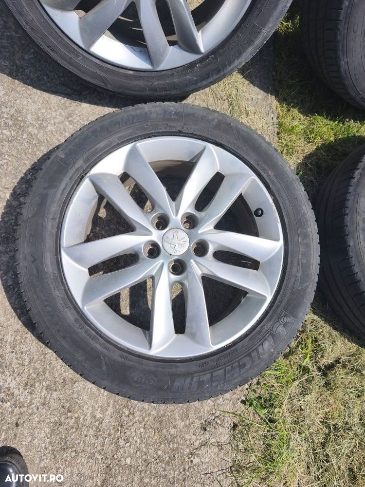 Jante Aliaj R17 Peugeot 508 cu anvelope de vară 215 55 R17 Cod OEM 9671401380 - 8