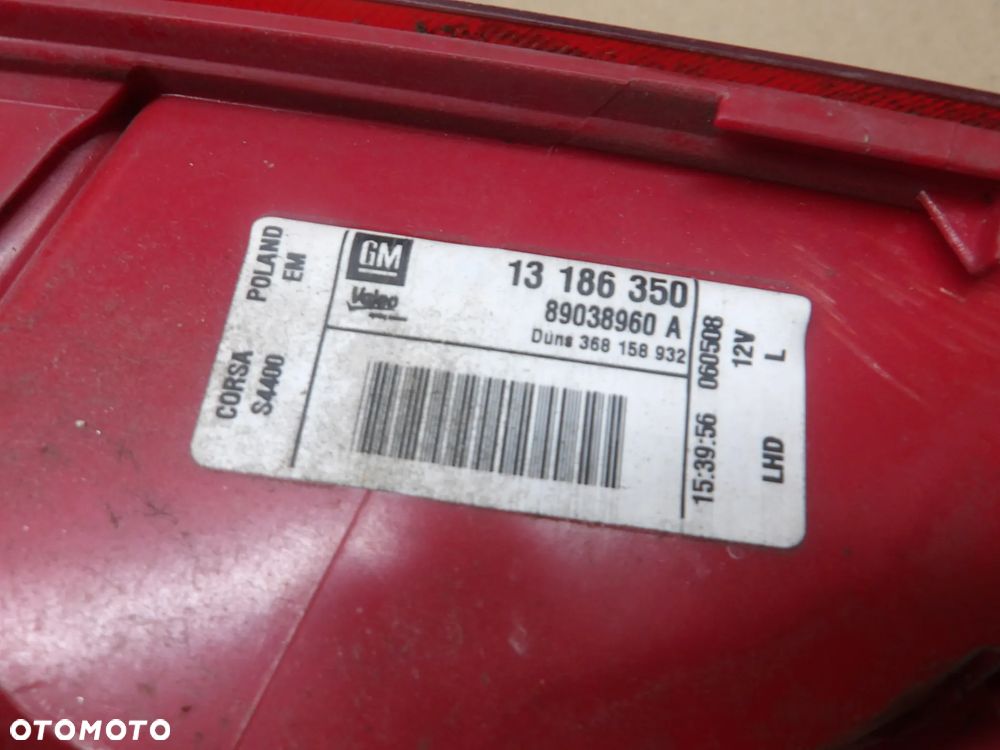 OPEL CORSA D 3D 06-10 LAMPA PRAWA LEWA TYŁ TYLNA 13186350 - 5