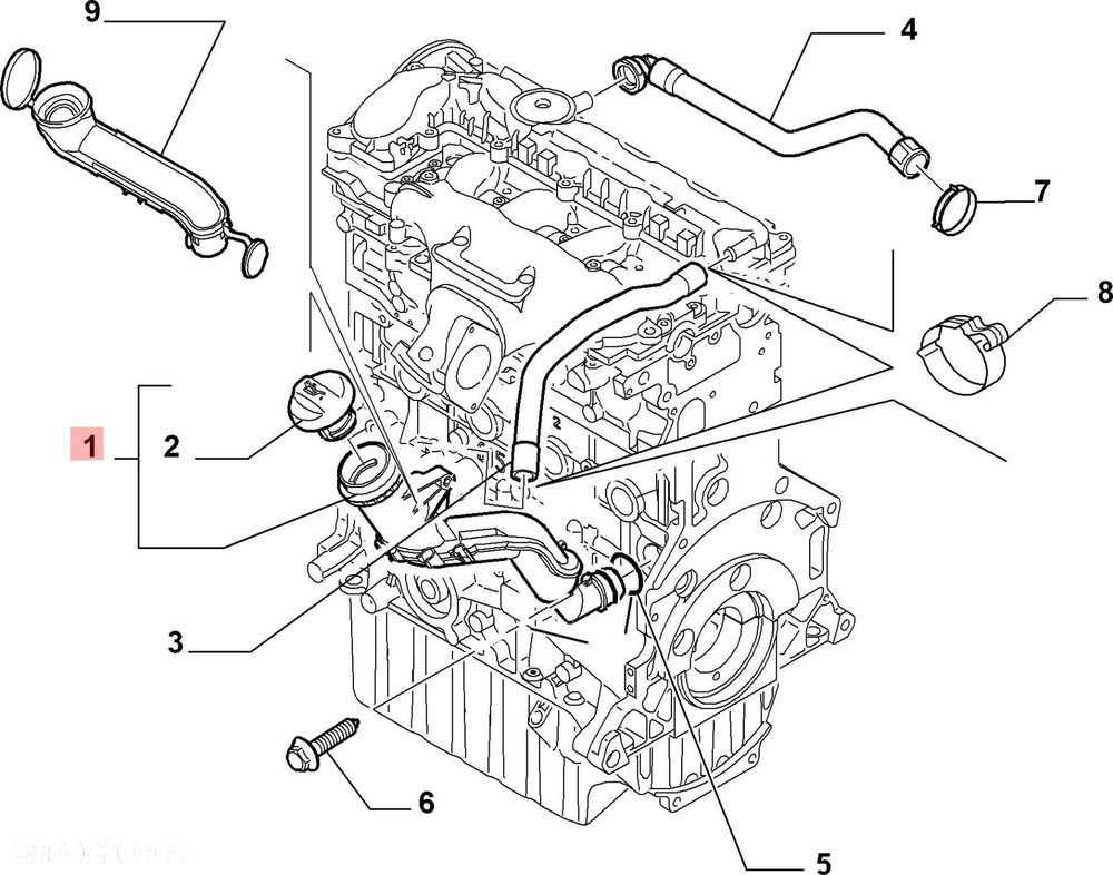 WLEW OLEJU KOREK PEUGEOT 407 FORD KUGA MK1 CITROEN C4 PICASSO 9654733980 - 2