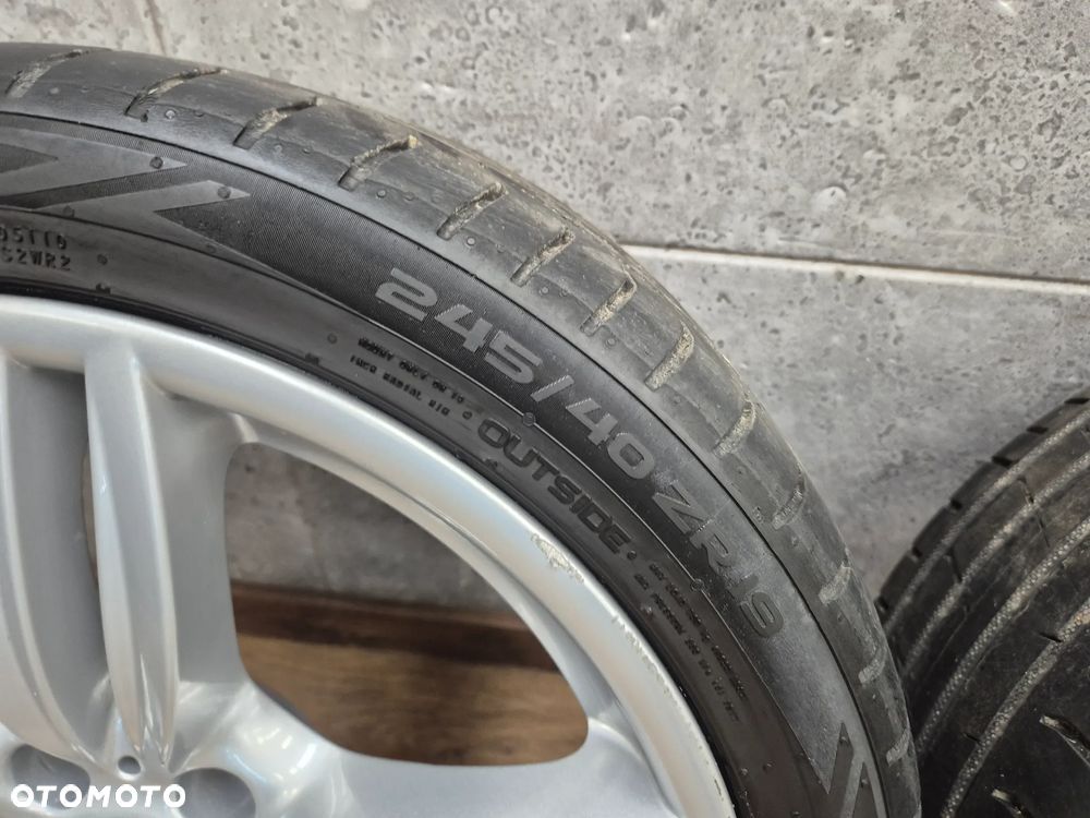 BMW ALU FELGI KOŁA 19" 5x120 STYLING 351 F10 F06 F12 F13 F11 ORYGINALNY LAKIER 8,5J ET33 M-PAKIET KOMPLET + OPONY 245-40 21r - 8