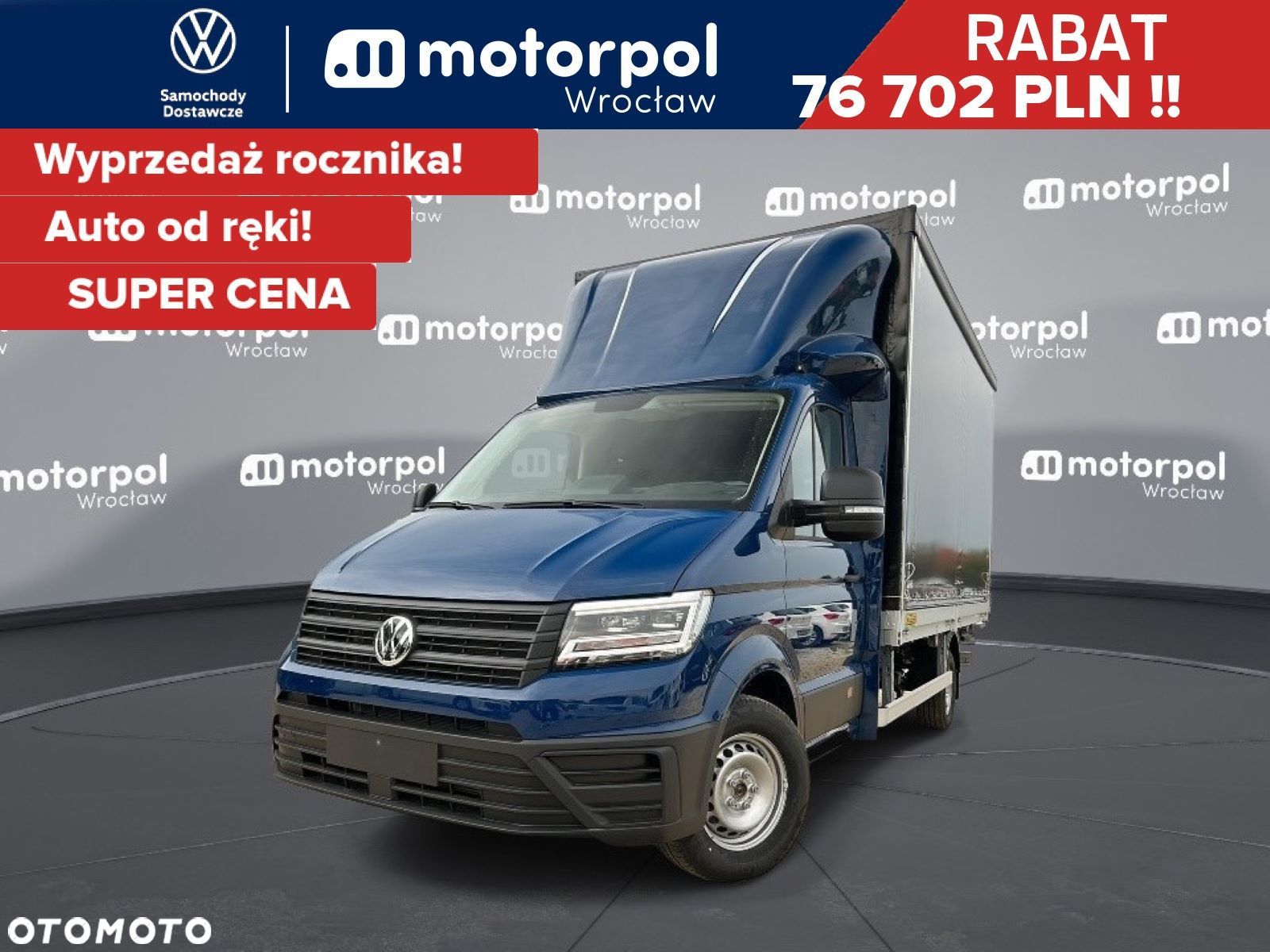 Volkswagen Crafter 35 SKRZYNIA/PLANDEKA/WINDA, Poj. Kabina, DMC=3.5t, 2.0BiTDI 177KM - 1