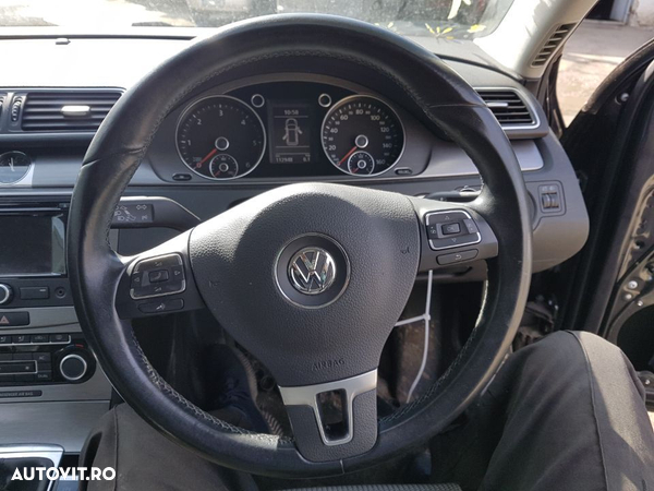 Volan FARA Airbag Piele in 3 Spite cu Comenzi VW Passat B7 2010 - 2015