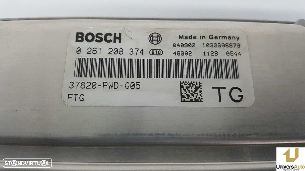 CENTRALINA DO MOTOR UCE HONDA JAZZ (GD1/5) 1.2 DSI CAT - 2