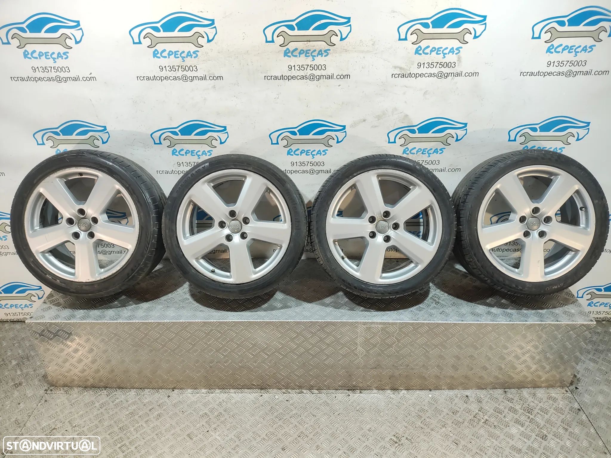 - Conjunto Jantes 18 Ronal Originais Audi A4 B7 S-Line S Line 8J ET43 5x112 - 1