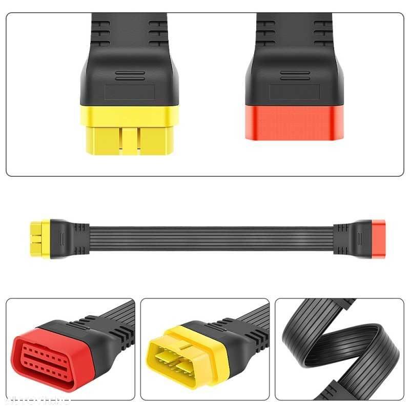Prelungitor Cablu Adaptor OBD2 16 Pin Mama - OBD 16 Pin Tata, 36cm - 5