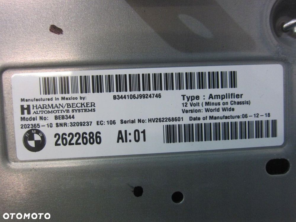 BMW X3 G01 X3 F97 WZMACNIACZ HIFI AUDIO TUNER 2622686 65122622686 - 7