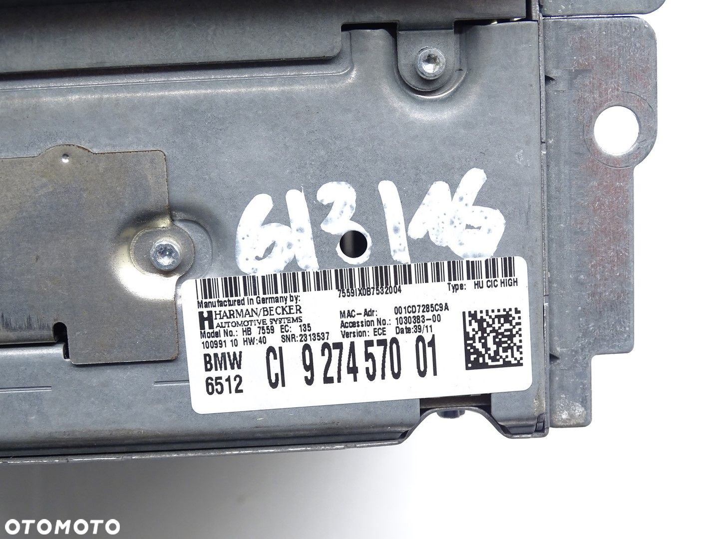 RADIO RADIOODTWARZACZ CZYTNIK NAVI NAWIGACJA BMW 6 F13 F12 F06 9274570 - 4