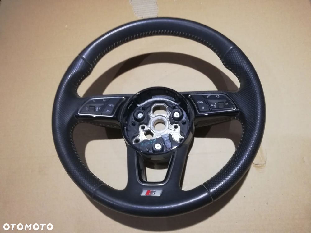 KIEROWNICA S-LINE F1 łopatki skóra niski przebieg AUDI A4 B9 A5 8W Q5 80A 2017r 8W0419091CS - 1