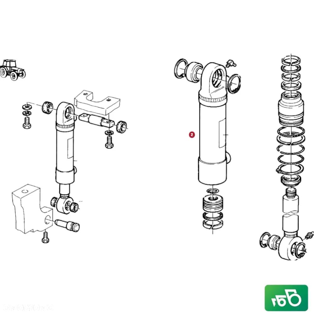 Siłownik amortyzacji przedniej osi ZF APL2000F6 Fendt 515 Favorit - 5