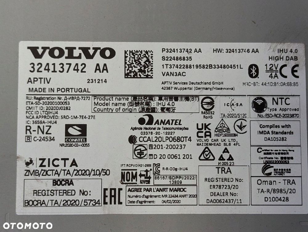 Volvo XC40 2017-2025 Radio nawigacja - 2