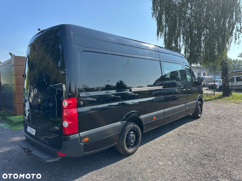 Volkswagen Crafter 2.0tdi 136ps 6oso brygadowka Maxi czarna - 4