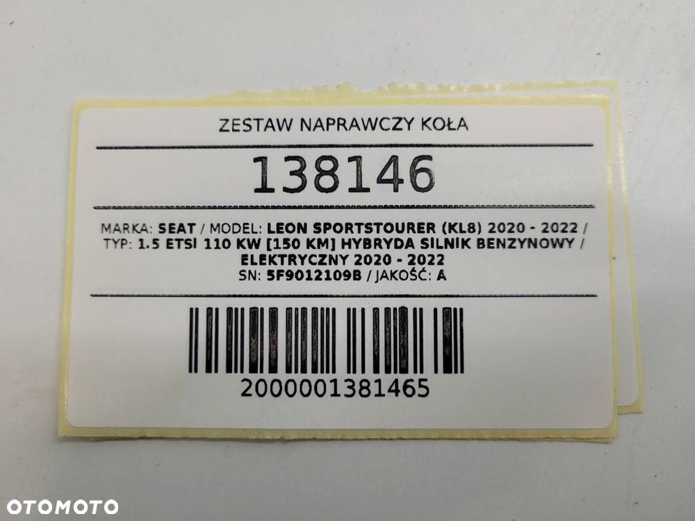 ZESTAW NAPRAWCZY KOŁA LEWAREK KLUCZ UCHO KOMPLET LEON IV KOMBI 5F9012109B - 11
