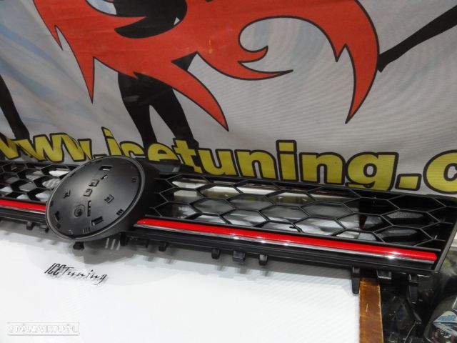 Grelha frontal com espaço para o símbolo VW golf 7 12-17 GTI LOOK em plástico abs - 7