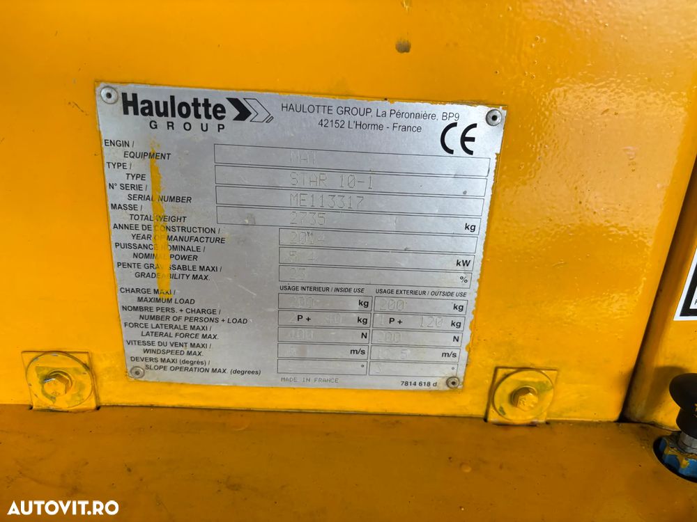 Haulotte Star10 - nacela telescopica (A210) - 3