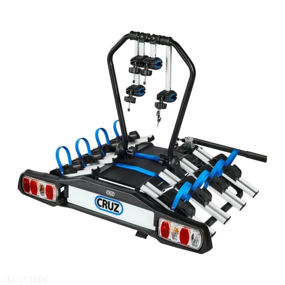 Suport biciclete Cruz Pivot R3 940-516 cu prindere pe carligul de remorcare, pentru 4 biciclete, 13 pini, NOU- Pret importator, emitem Factura & Garantie - 1