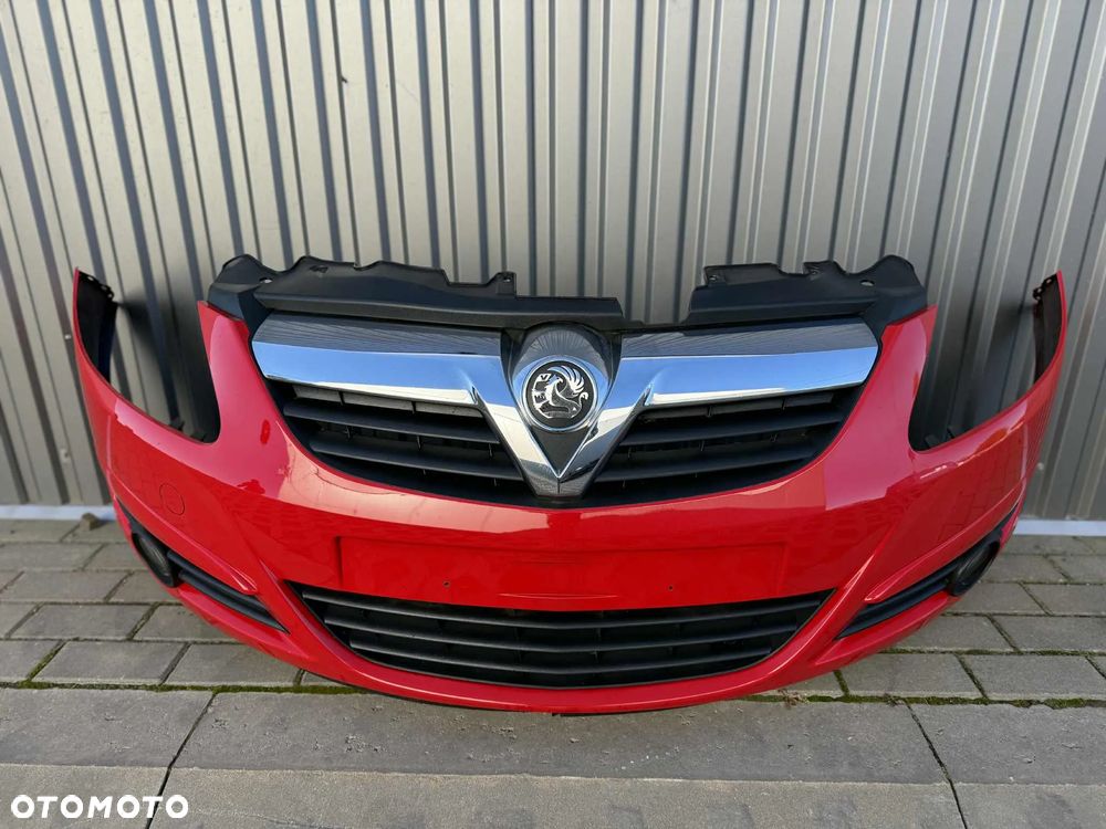 Opel Corsa D Zderzak przedni przód Z547 kompletny halogeny grill - 1