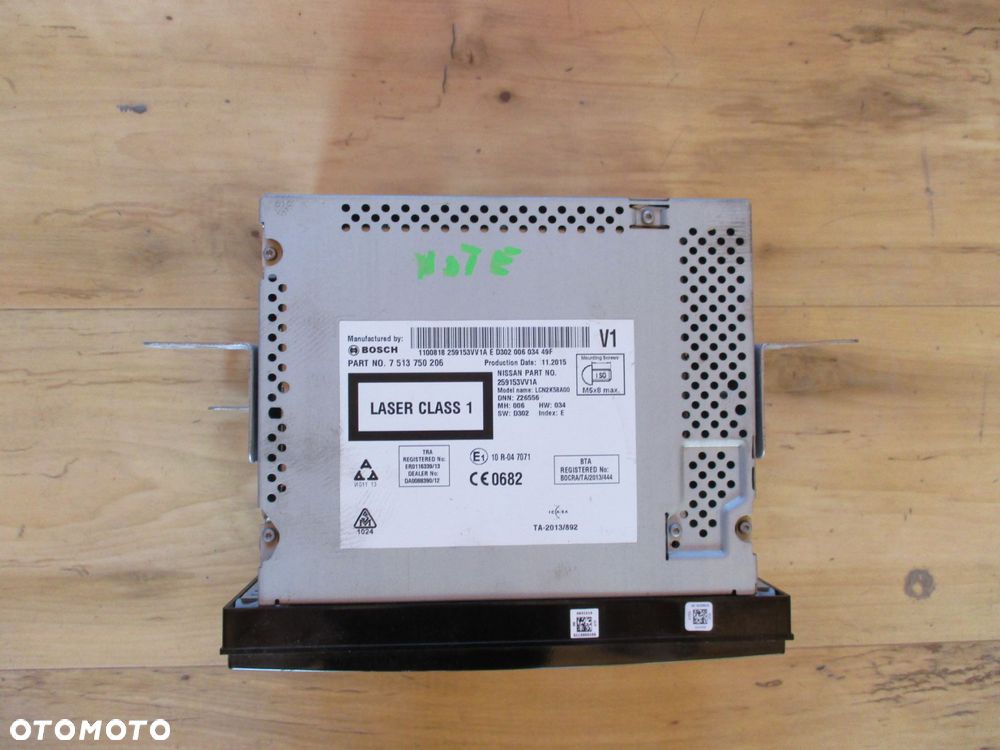radioodtwarzacz cd nawigacja do nissan note 2015 - 4