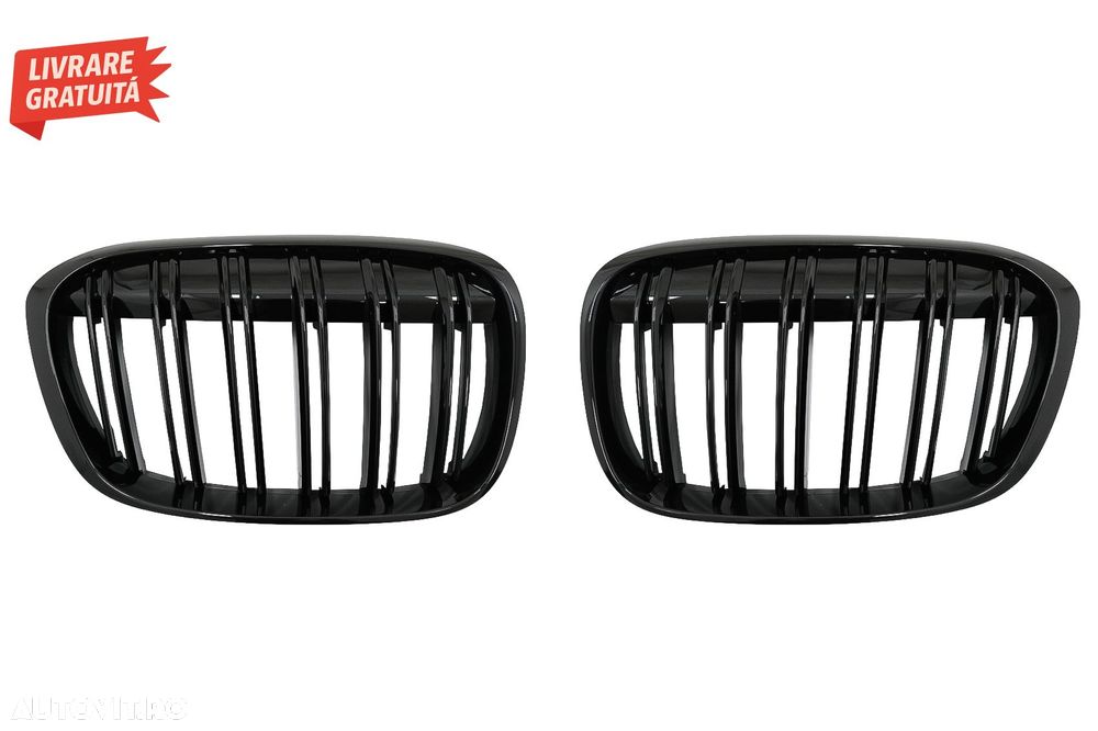 Grile Centrale BMW X1 SUV F48 Pre-LCI (06.2015-2019) Duble Negru Lucios M Design- livrare gratuita - 1