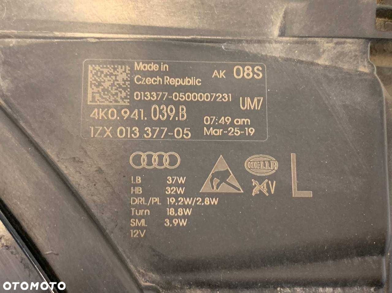 Lewa Lampa Reflektor Audi A6 C8 2018+ Full LED Matrix USA - 7