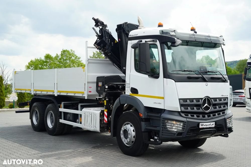 Mercedes-Benz AROCS 2636 / 6X4 / BASCULATOR / + HIAB X-HIDUO 228 E-3 HDS / TELECOMANDĂ / FURCĂ PENTRU PALEȚI / EURO 6 - 12