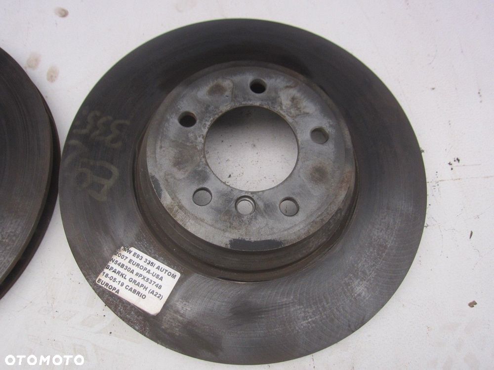 BMW E90 330i 335i TARCZE HAMULCOWE PRZEDNIE PRZÓD 348X30 34116770729 ORYG - 2