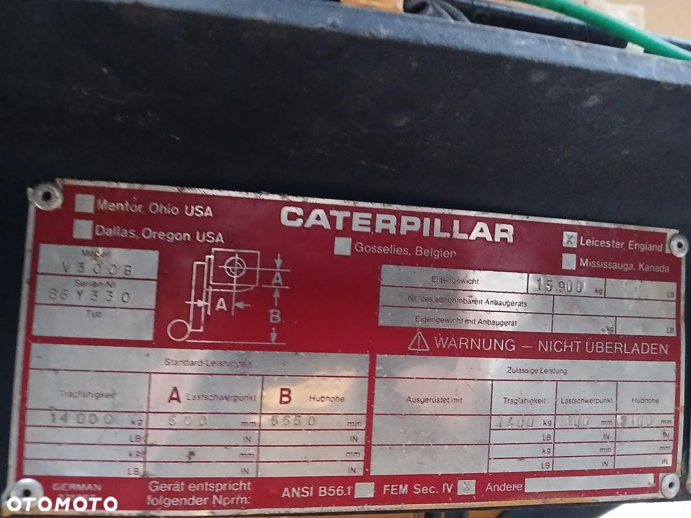 Caterpillar V300B 2300h 14000kg wózek widłowy z Niemiec - 28