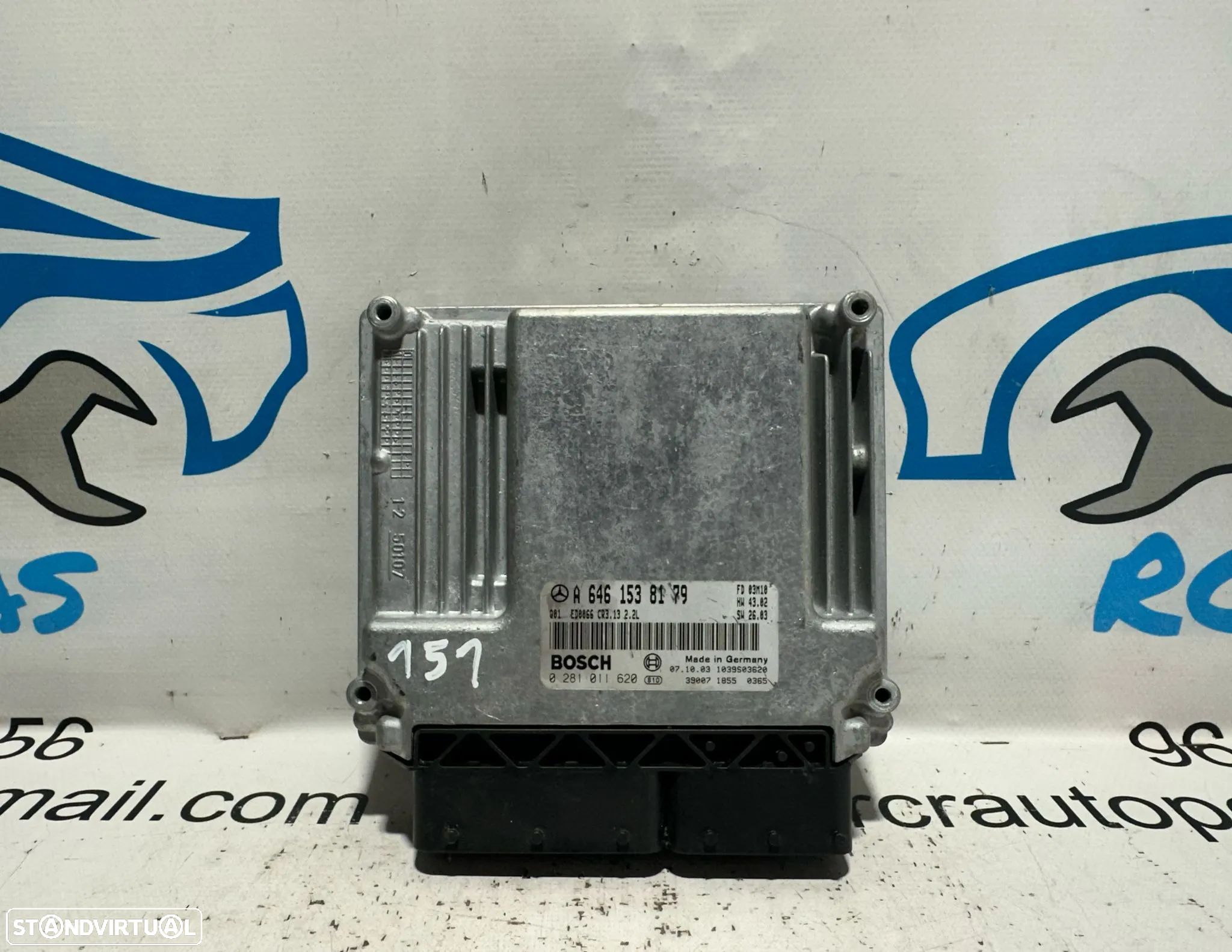.Centralina Motor Bosch Mercedes Benz 2.1 CDi OM 646811 A 646 153 81 79 / 0 281 011 620 CR3.13 - 1