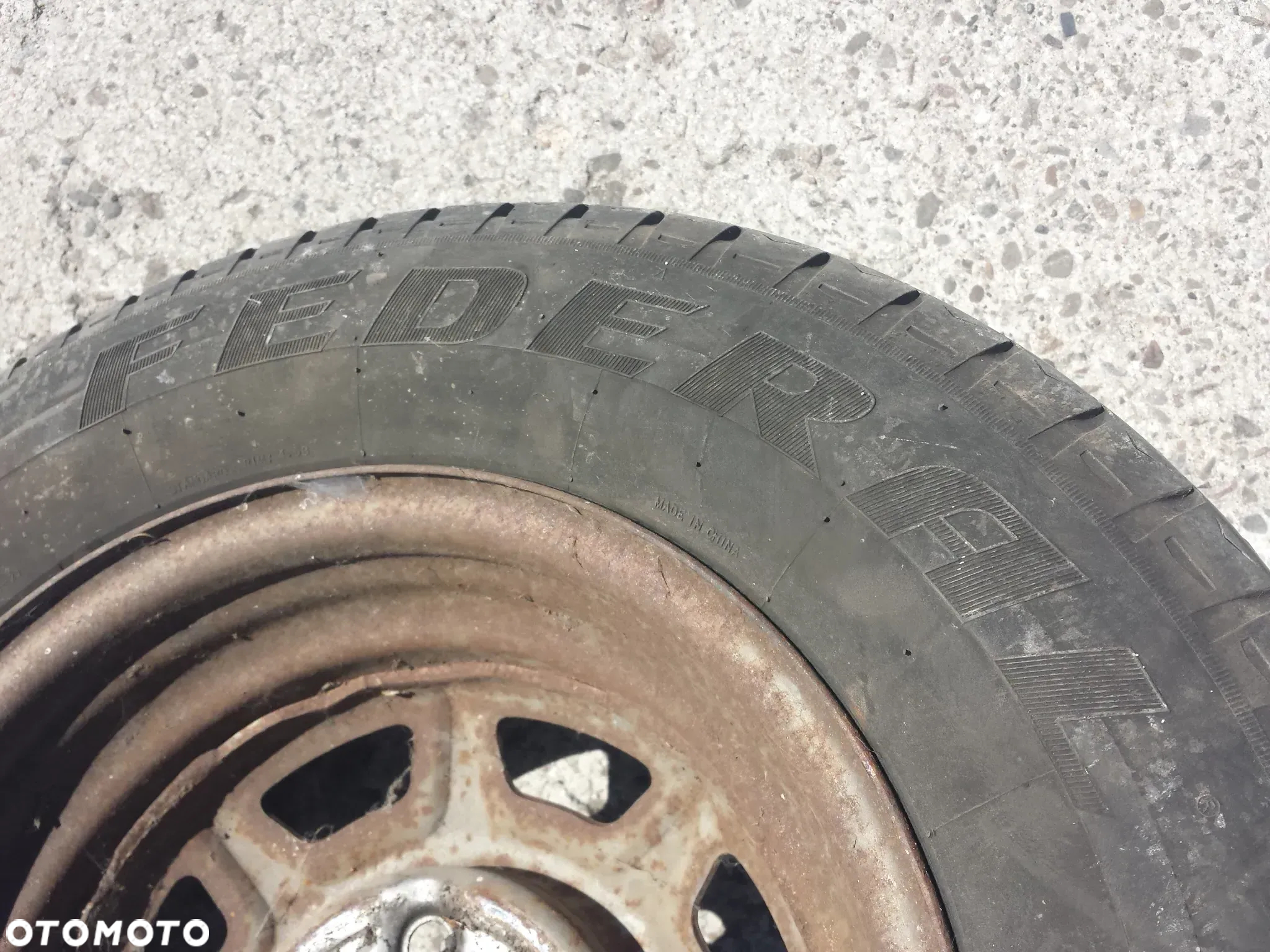 13” - WZMACNIANA opona do przyczepy - 165/80  r13 _ "C" - Letnia FEDERAL - stan BDB - GWARANCJA ! + Możliwy MONTAŻ !! jako kolo zapasowe do BUS-a - 3