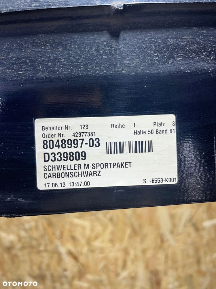 nakŁadka listwa progowa bmw f10 f11 m pakiet carbosnchwarz 416 lewa - 9