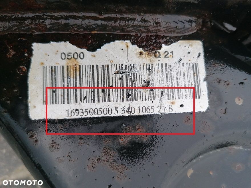 MERCEDES W169 A-KLASA BELKA OS TYLNA ZAWIESZENIA 1693500500 - 4