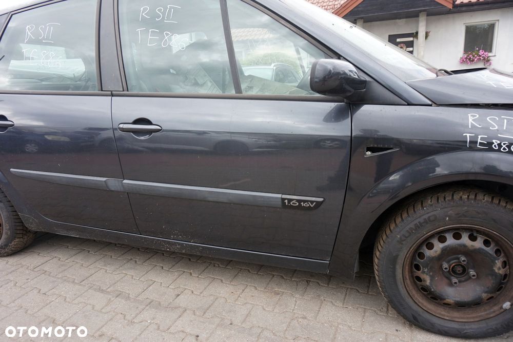 DRZWI PRZEDNIE PRAWE SCENIC II PH1 NV676 CZARNY RENAULT 2004-2006 - 4